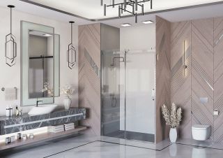 Душевая дверь Ambassador Benefit 19021105HX 160см хром/прозрачное